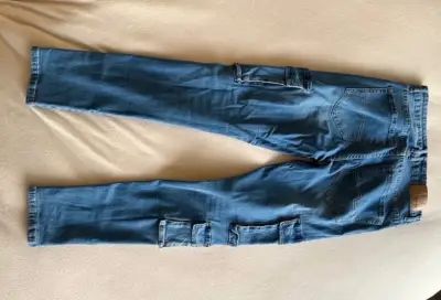 Jeans cargo azul Ícono - Talla 40 - miniatura 4