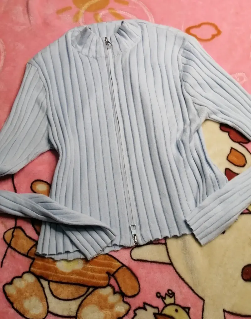 Cardigan gris de botones - 2