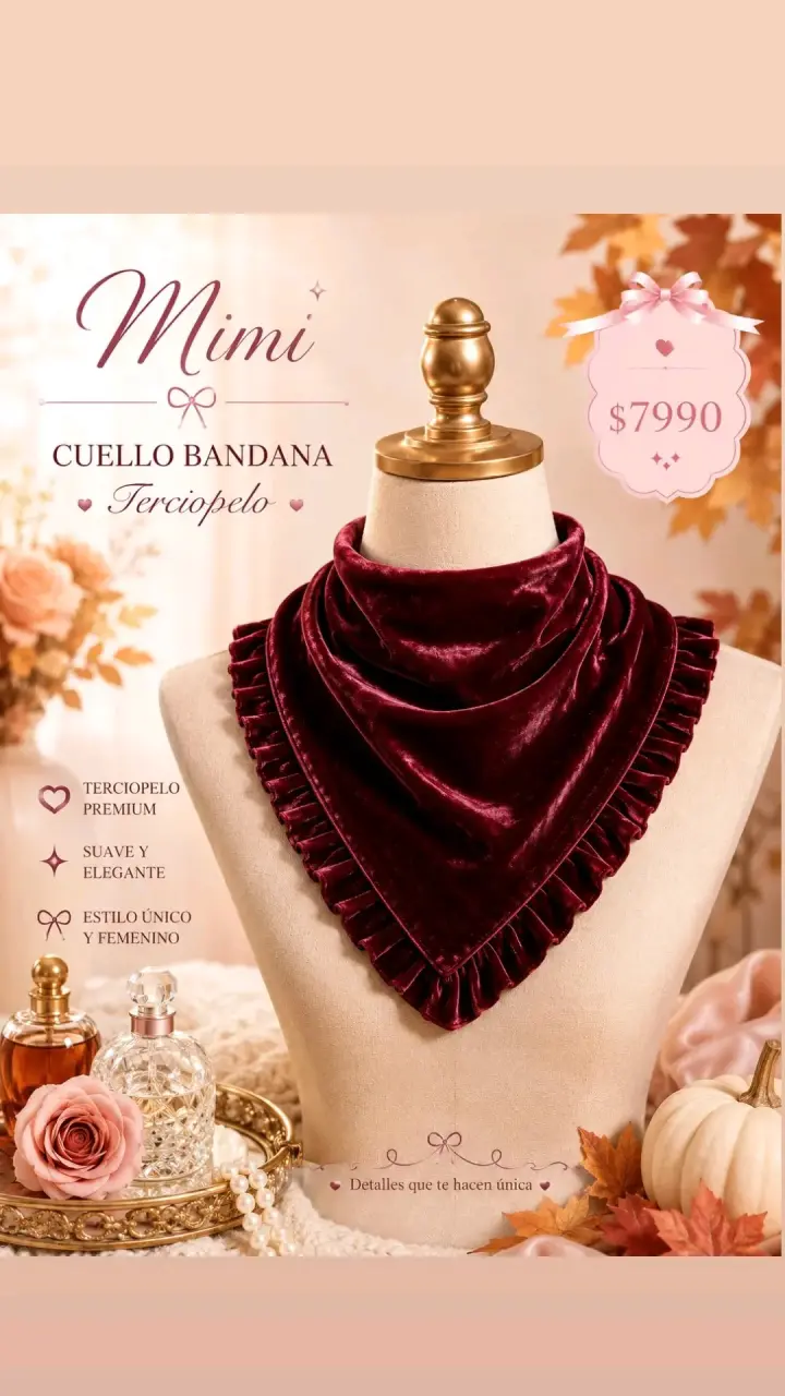Cuello bandana terciopelo negro - 2