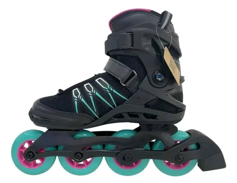 Patines en línea negros y turquesa - 3