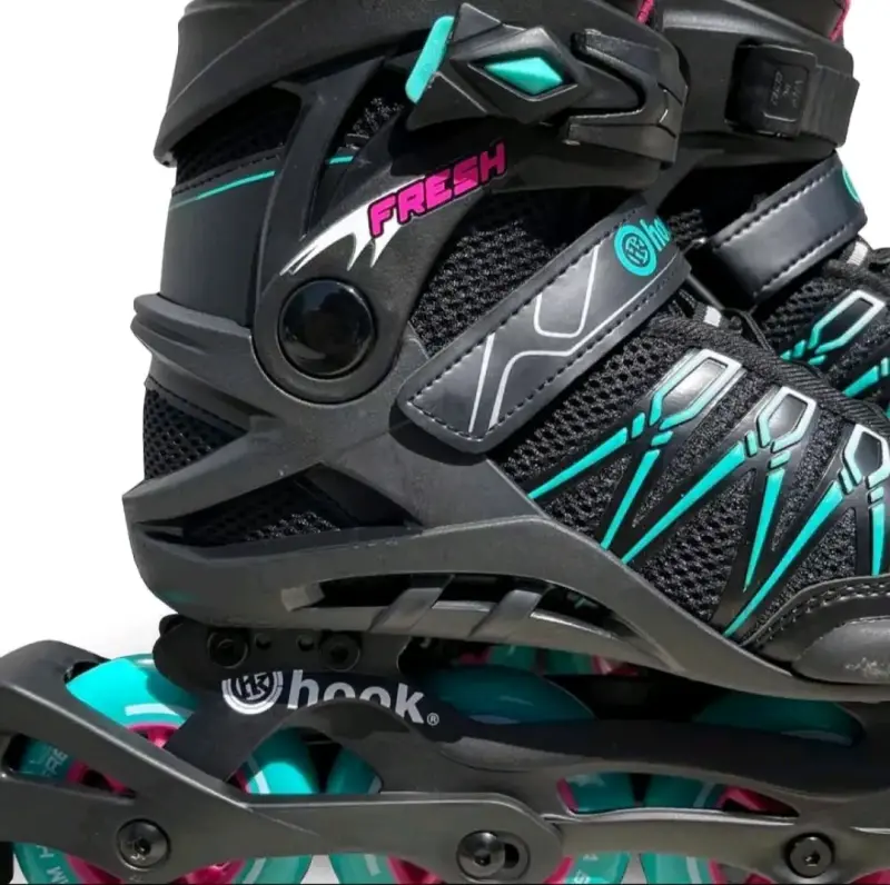Patines en línea negros y turquesa - 4