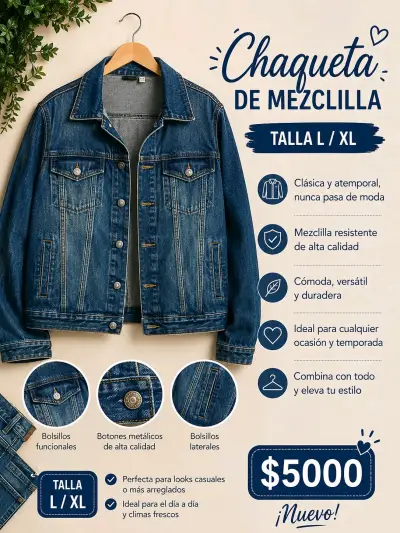 Chaquetas de mezclilla azul - miniatura 1