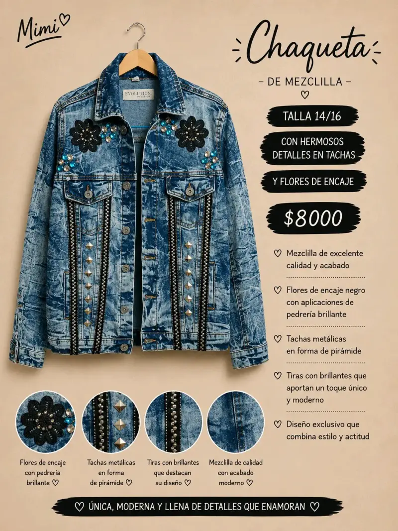 Chaquetas de mezclilla azul - 4