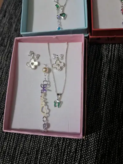 Set de joyas con colgante rojo - miniatura 6
