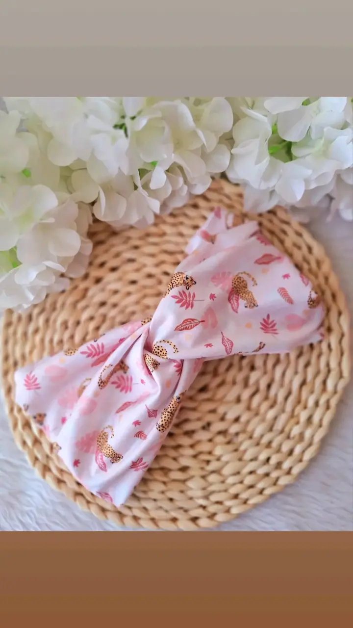 Cinta para el cabello rosa touca clínica - 4