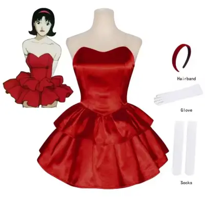 Disfraz rojo con accesorios - miniatura 1