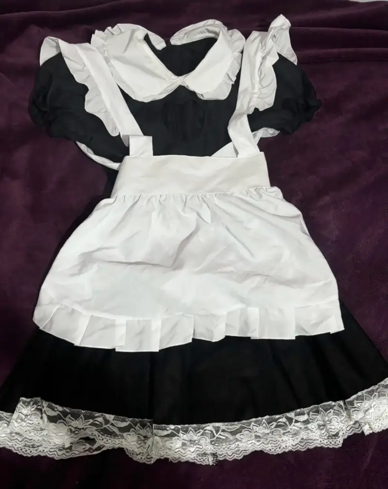 Vestido cosplay maid blanco y negro - 3