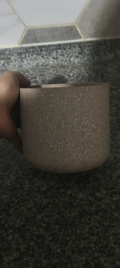 Maceta de piedra beige - miniatura 1