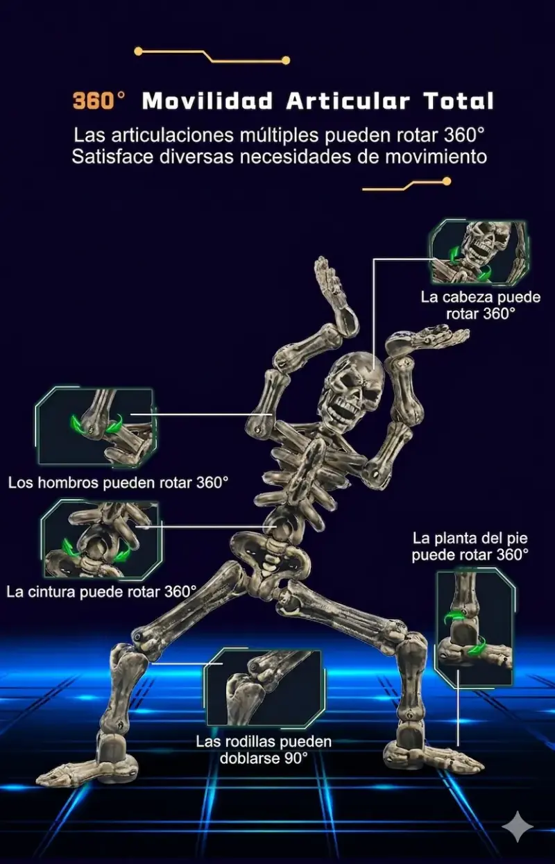 Figuras de calaveras articuladas 6 UNIDADES - 4