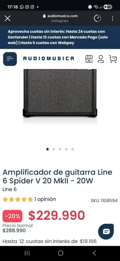 Amplificador de guitarra Line 6 20W - miniatura 1