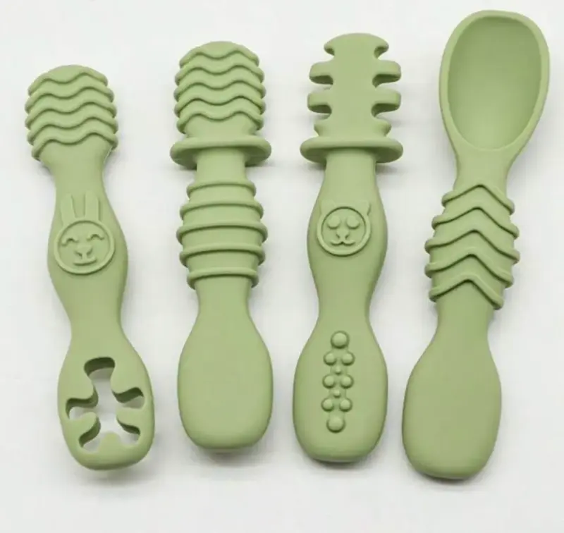 Set de cucharas de silicona verde - 1