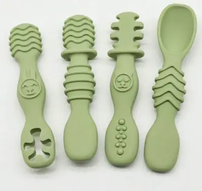Set de cucharas de silicona verde - miniatura 1