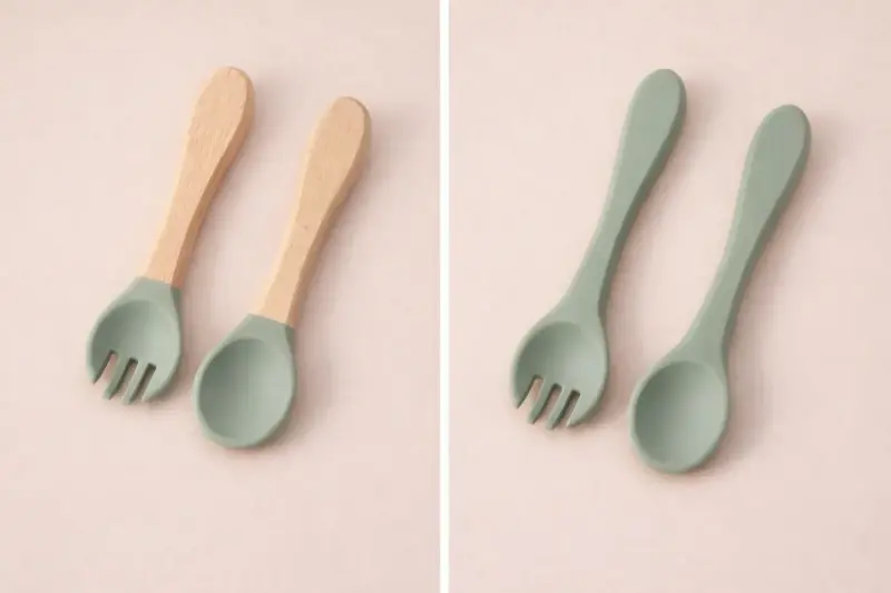 Set de cubiertos infantiles de silicona - 2