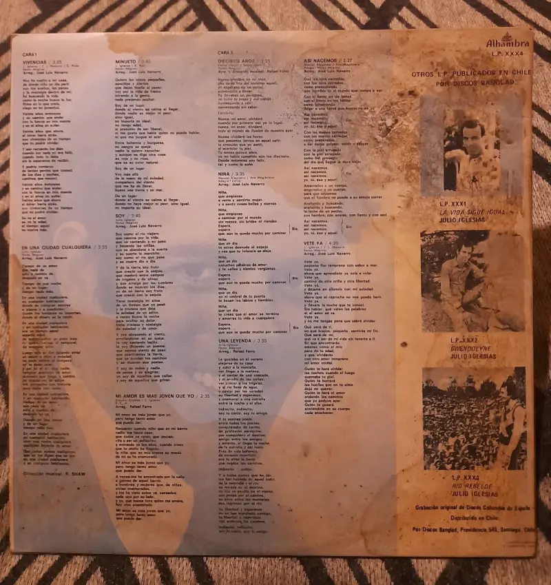 Vinilo Julio Iglesias - Dieciséis Años - 2