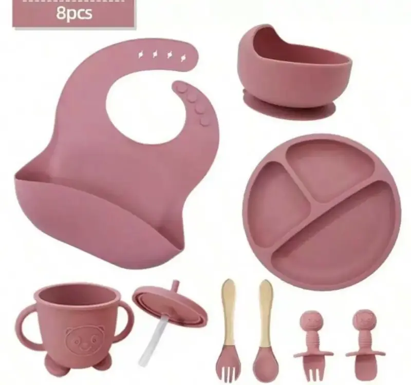 Set de alimentación para bebé 8 piezas verde - 2