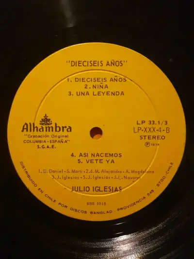 Vinilo Julio Iglesias - Dieciséis Años - miniatura 4