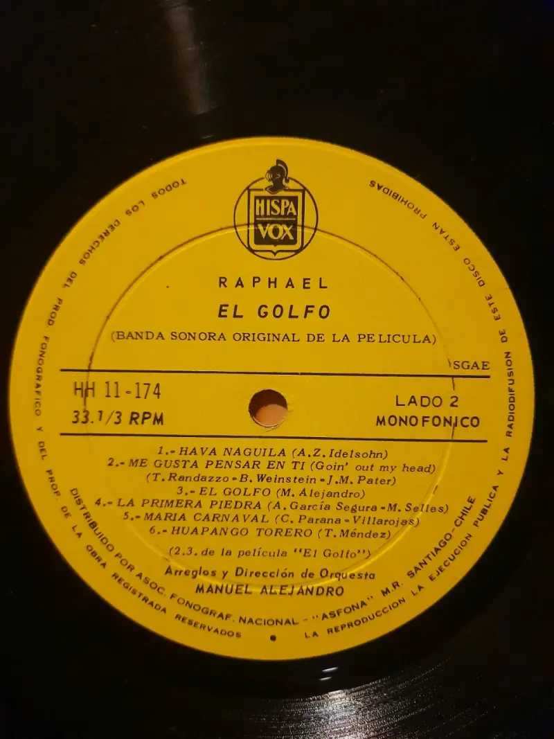 Vinilo Raphael - El Golfo - 4