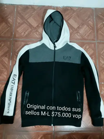 Polerón con capucha EA7 bicolor - miniatura 1