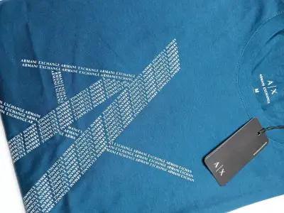 Polera Armani Exchange azul - miniatura 1