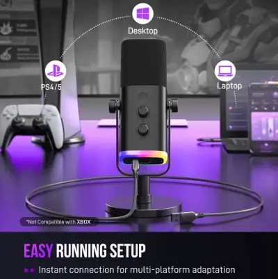 SELLADO Micrófono AM8 Ampligame USB y XLR Fifine - miniatura 6