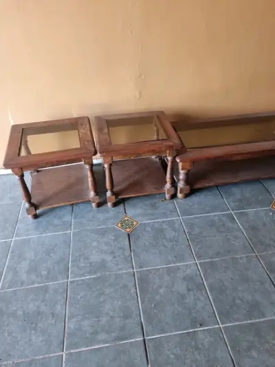 Set de mesas con vidrio - miniatura 1