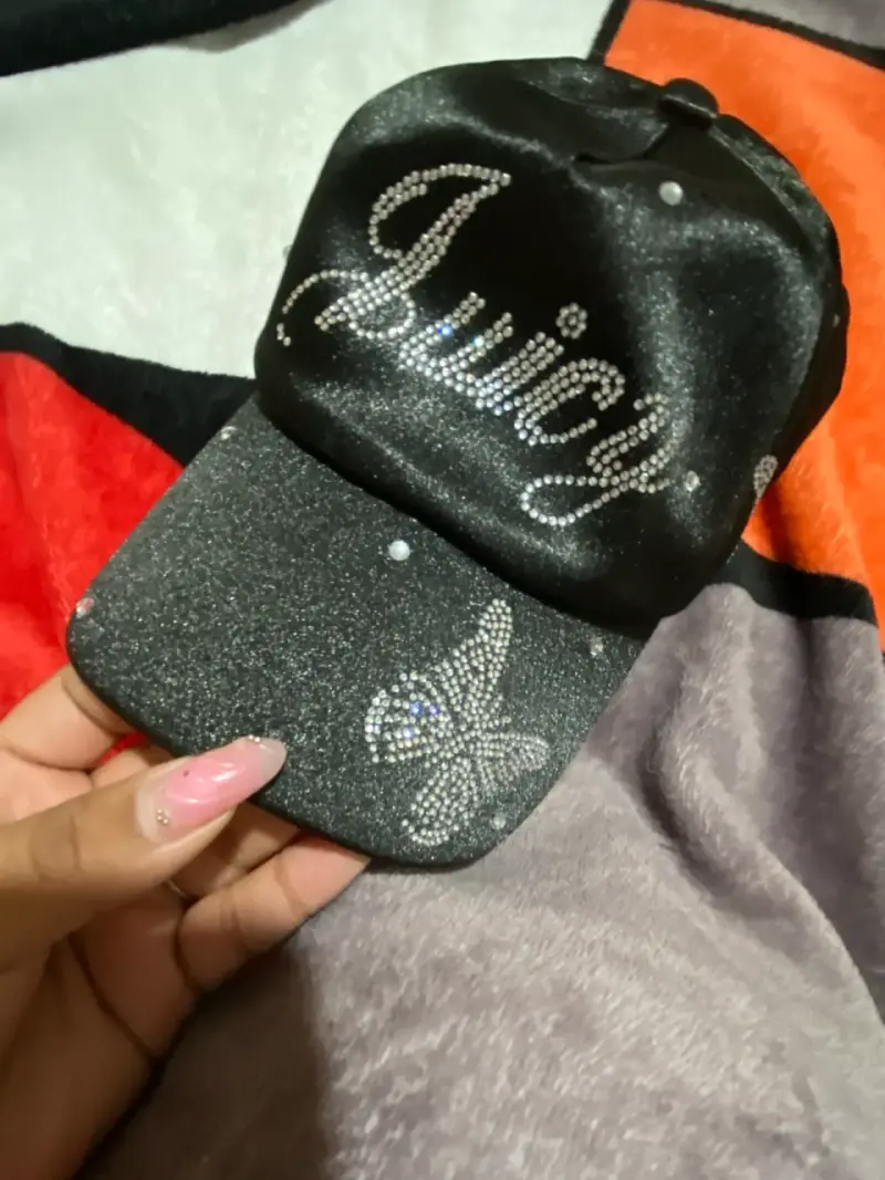 Gorra negra con brillos - 2