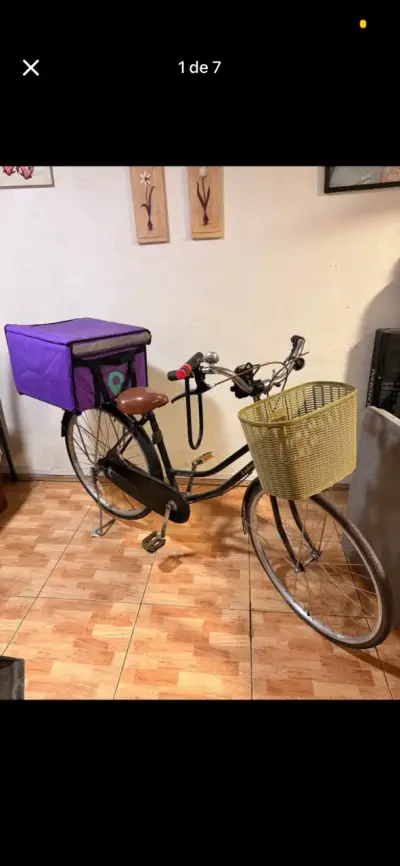 Bicicleta de reparto con canastos - miniatura 1