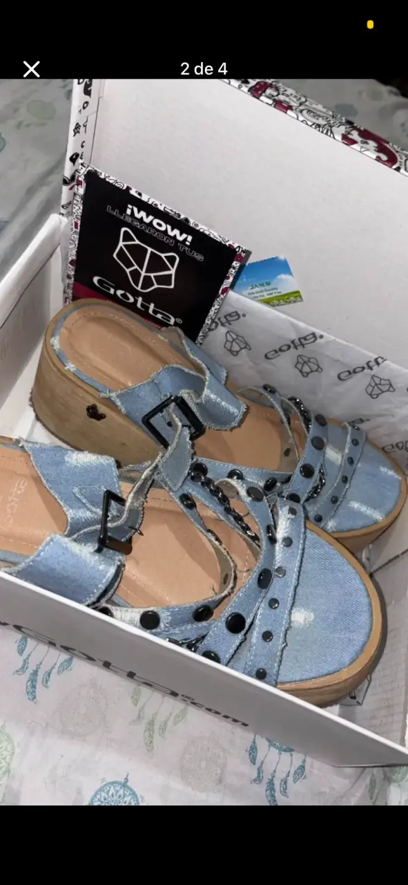Sandalias plataforma denim - 2