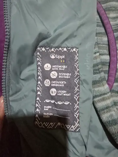 Chaqueta impermeable morada - miniatura 2