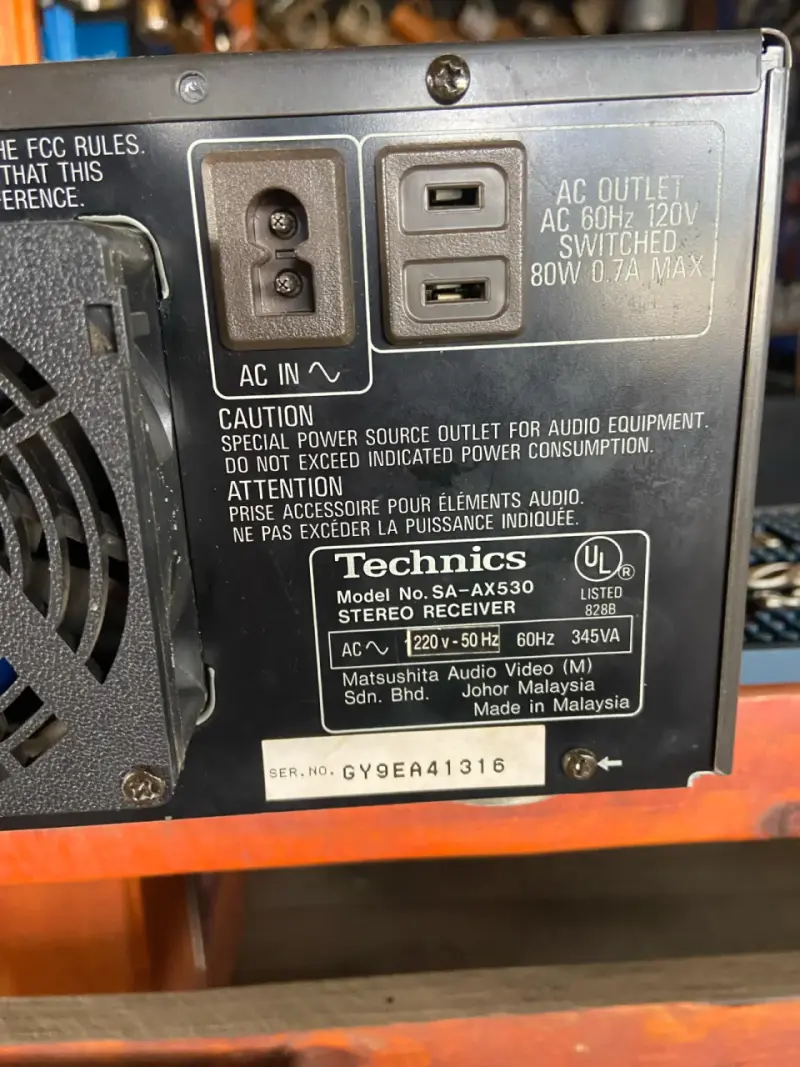 Receptor estéreo Technics SA-AX530 - 3