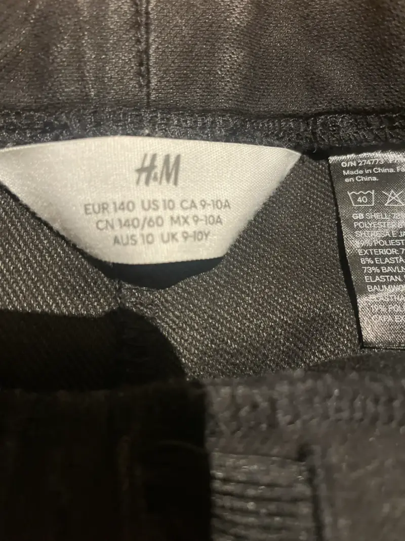 Pantalones jeans negros con detalle niña - 2