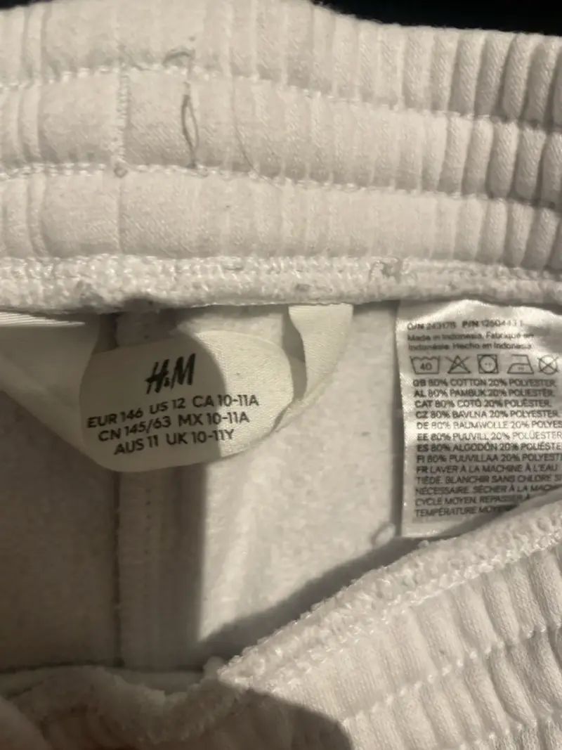 Pantalones de buzo blancos niña - 2