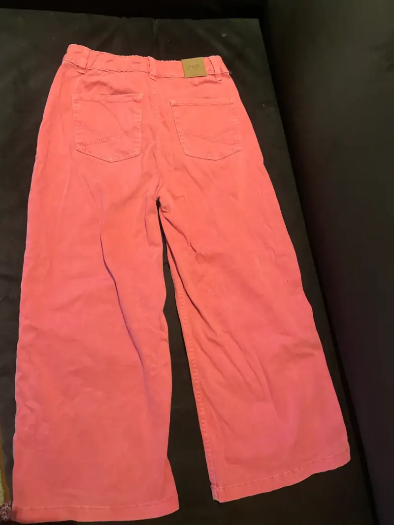 Pantalones rosados de pierna ancha niña - 4