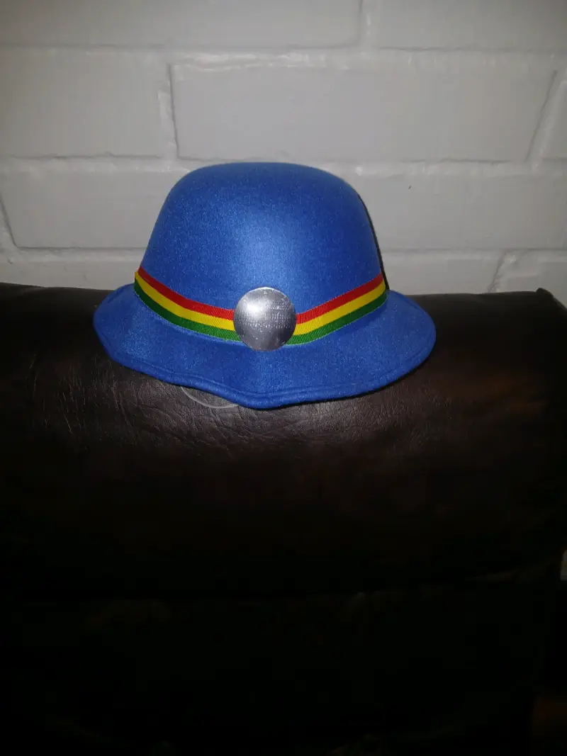 Sombrero azul con cinta colorida talla 10 - 1