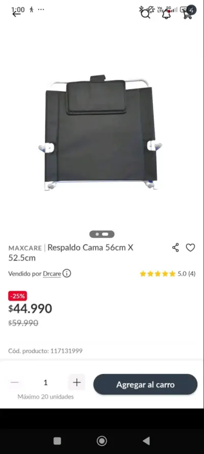 Respaldo de cama Maxcare - miniatura 1