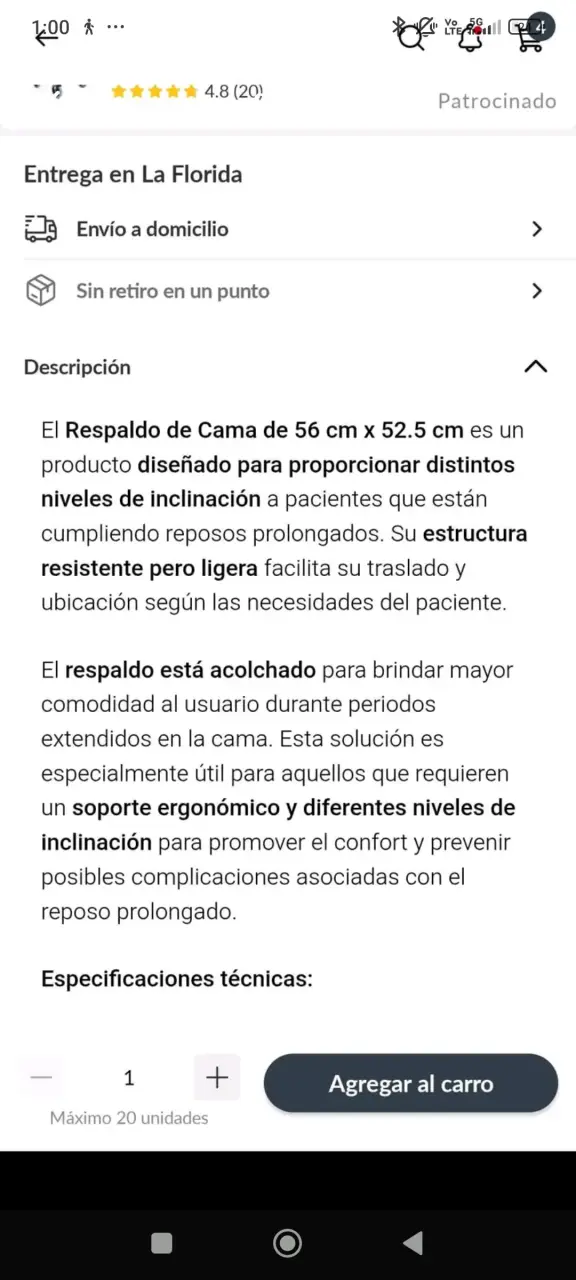 Respaldo de cama Maxcare - 3