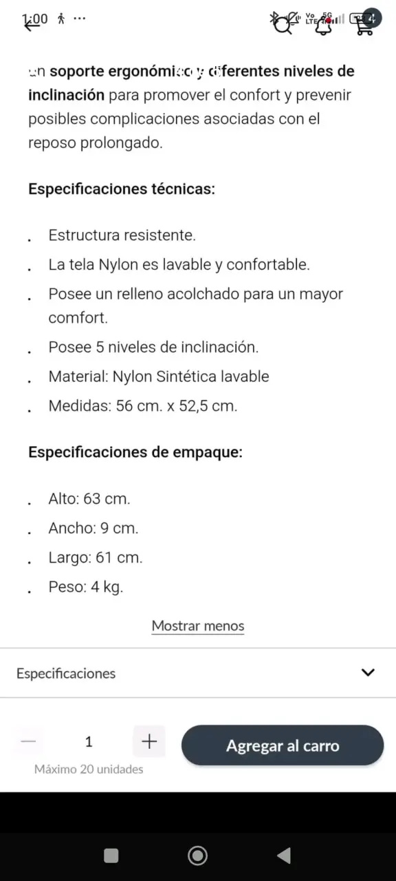 Respaldo de cama Maxcare - 4