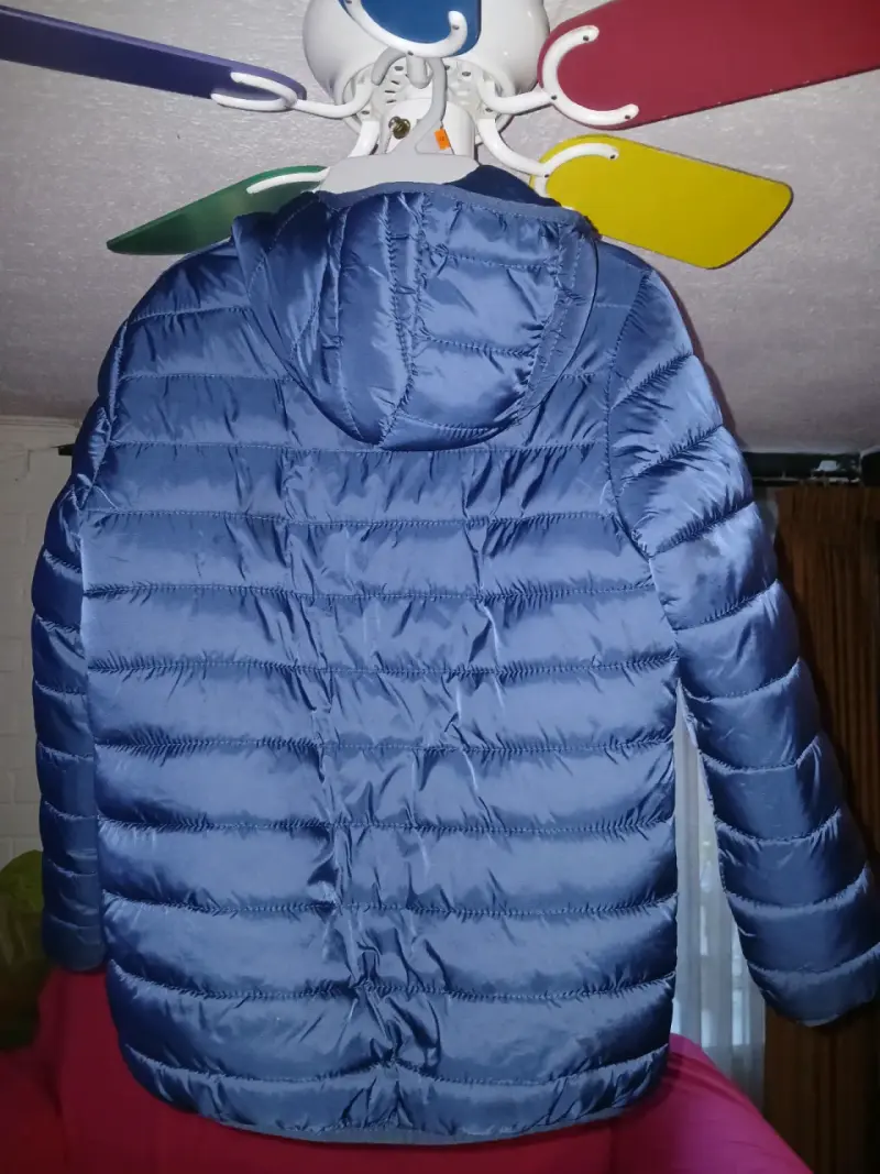 Chaqueta acolchada azul con capucha talla 10 - 1