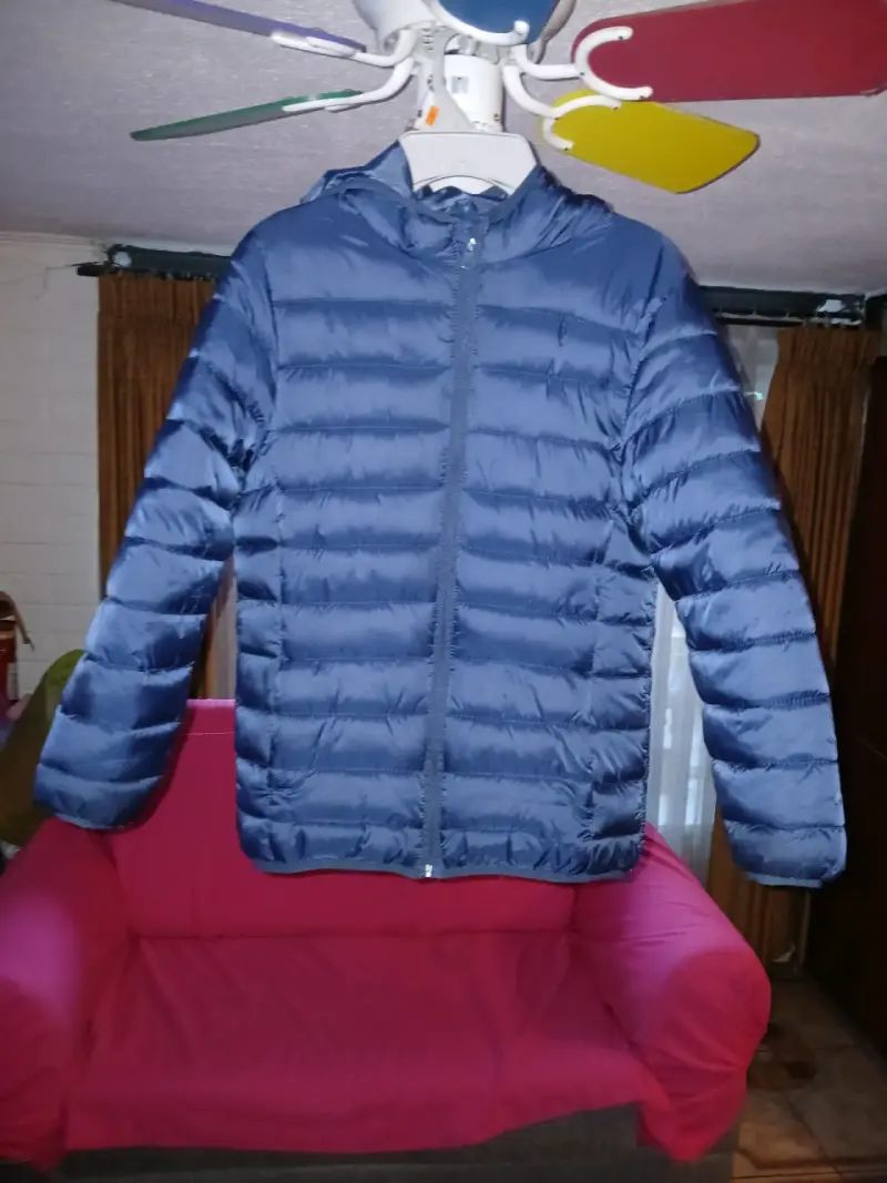 Chaqueta acolchada azul con capucha talla 10 - 2