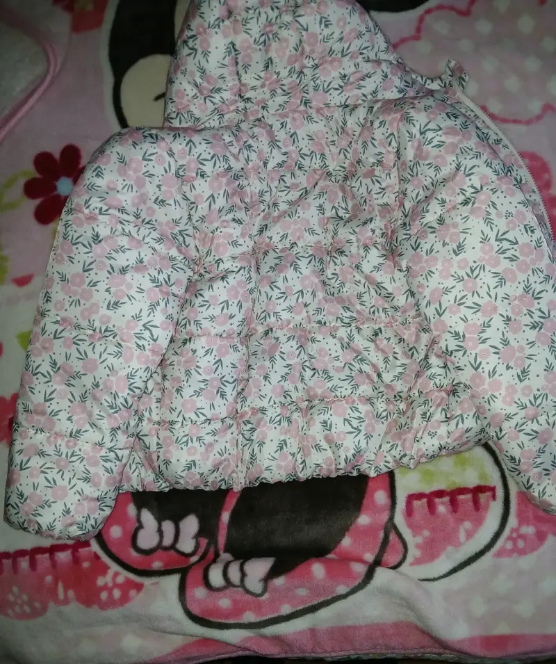 Chaqueta infantil floral con capucha talla 10 - 1