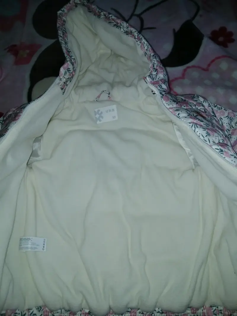 Chaqueta infantil floral con capucha talla 10 - 4
