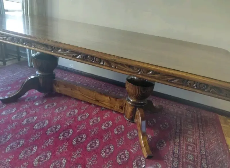 Mesa maciza de castaño 2,30 m x 1,10m - 2