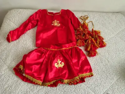 Conjunto de traje rojo para la diablada - miniatura 1