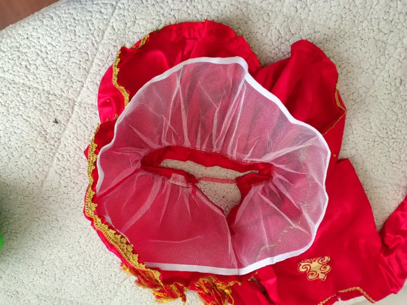 Conjunto de traje rojo para la diablada - 3