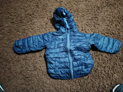 Chaqueta infantil azul con capucha - miniatura 1