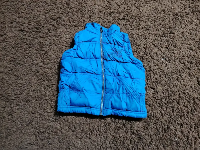 Chaqueta infantil azul con capucha - 2