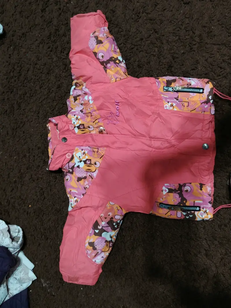 Chaqueta infantil azul con capucha - 5