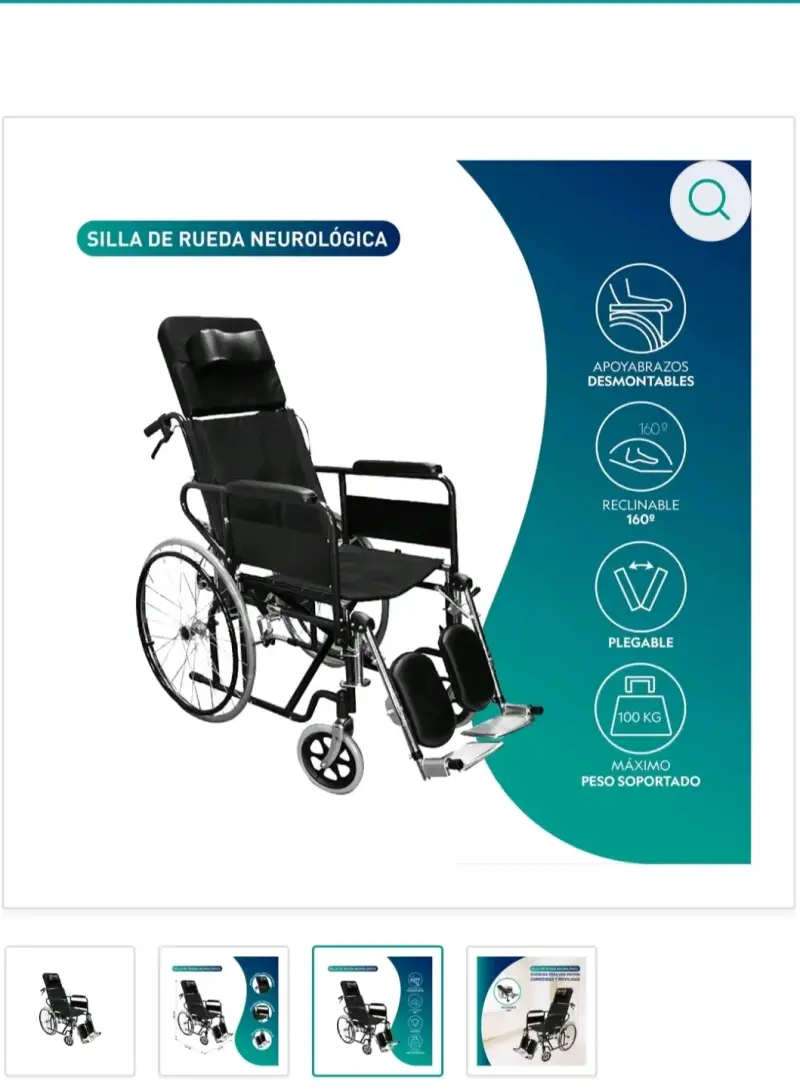 Silla de ruedas neurológica premium Glomed - 4