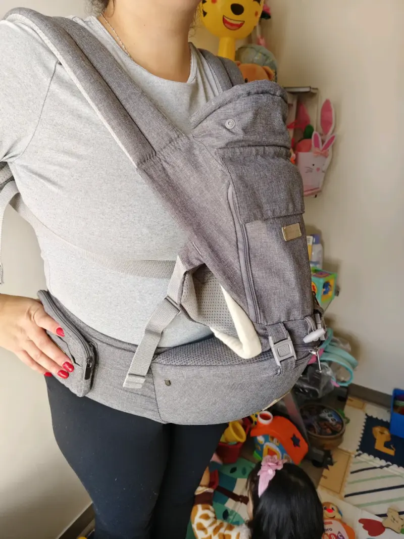Mochila portabebé gris - 4