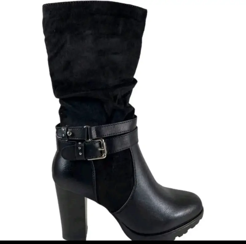 Botas negras con forro interior vía uno - 4
